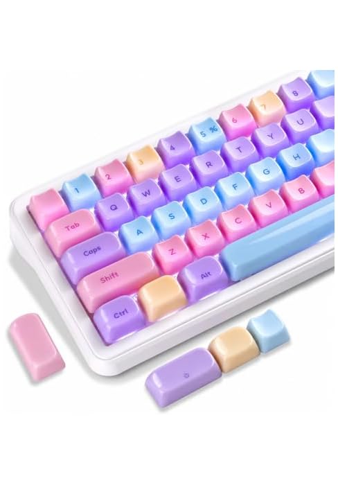 dagaladoo Clear keycaps Set,Translucent Keyboard keycaps,Jelly Key caps | Cute keycap Glossy,MAO ...