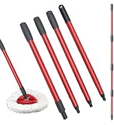 Qulable Spin Mop Replacement Handle - Mop Stick Compatible with O-Cedar Spin Mop, 4-Section 30" t...