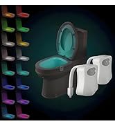 Toilet Night Light Motion Sensor - 2Pack The Original 16 Color Changing LED Toilet Bowl Nightligh...