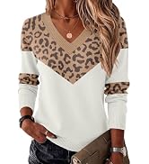 Zeagoo Womens V Neck Sweaters Long Sleeve Tops Lightweight Fall Clothes | Pullover Sweaters for W...