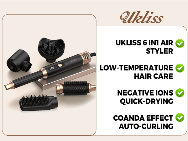 Ukliss 6 in 1 Hair Dryer Brush
