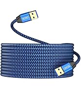 USB to USB Cable 15FT,Durable Braidedfor USB 3.0 Male to Male Type A to Type A Cable Data Transfe...