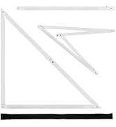 Meticuloso Folding Triangle Ruler 48inchs, Aluminum Framing Square Carpentry Squares Construction...