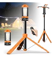 CAVN 10000mAh Rechargeable Camping Light with Remote &amp; Telescopic Stand Max Height 6' 5