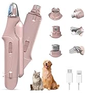 2 in 1 Dog Nail Clippers and Grinder with Lights &amp; Cat Nail Clipper for Large Medium Small Dogs C...