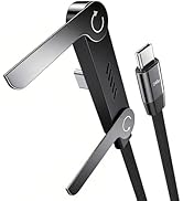 LOOHOI USB C to USB C Cable, 240W USB-C Charge Cable with Built-in Phone Stand (5FT, Black), Dura...