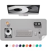 Niniubye Desk Pad, 35.5" x 17" PU Leather Non-Slip Desk Mat Large Mouse Pad for Desktop, Waterpro...