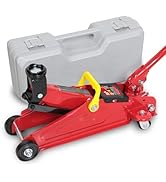 Big RED Hydraulic Trolley Service Lift Jack/Portable Floor Jack with Special Slow Release and Blo...