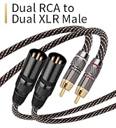 Dual RCA to Dual XLR Male