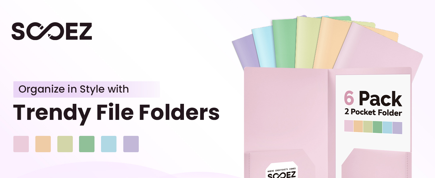 plastic file folder with pocket