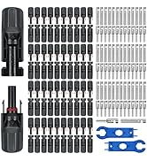 JUYLTOOL 80PCS Solar Connector, 40 Pair Solar Panel Connectors IP67 Waterproof Male/Female Solar ...
