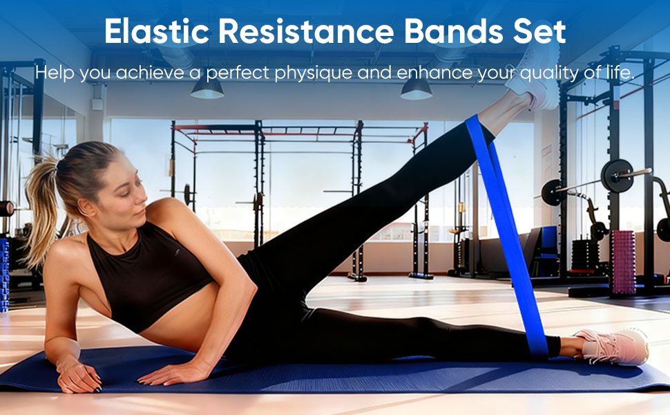 7 Pack Elastic Resistance Bands Set