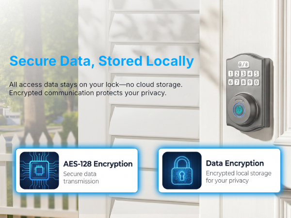 Secure local data storage and encrypted communication for privacy protection