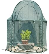Round 4'x4' Large Plant Mesh Cover 4.9FT Tall Crop Netting Cage Pest Guard Cover for Vegetables F...