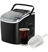 Simple Deluxe Ice Maker for Countertop, Self-Cleaning, Portable Ice Machine with Scoop and Basket...