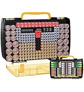 Large Capacity 269 Battery Organizer Storage Case with Tester, Double-Side Battery Holder Contain...