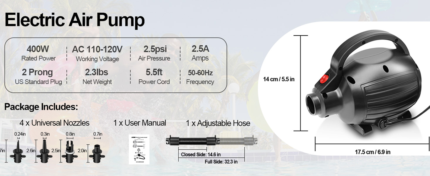 Electric Air Pump for Inflatable Gymnastics Mat