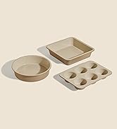 Our Place Wonder Oven Baker’s Kit – 3-Piece Toxin-Free Ceramic Nonstick Bakeware Set (8” Round, 8...