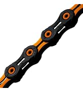 KMC 12-Speed DLC12 Series Chain, Orange, for Road/Mountain/Gravel; Shimano, SRAM, and Campagnolo ...