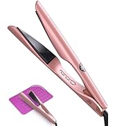 LANDOT Flat Iron Hair Straightener and Curler 2 in 1 – Straighten Curl Wave, Ceramic, Dual Voltag...