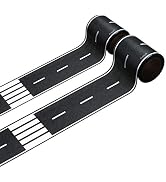 Piokio 2 Rolls of Black Road Track Tape, Race Cars Decorations for Kids Birthday Party, 33" x 2.4...