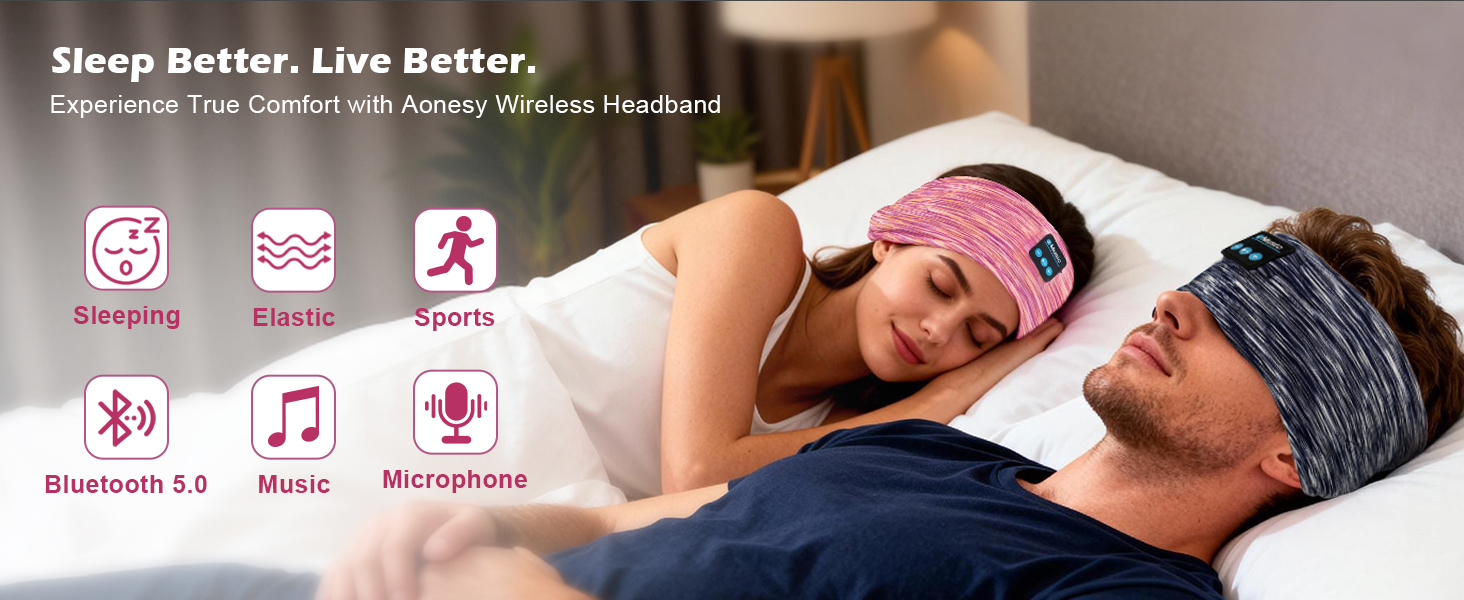 Sleep headband headphones