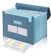 SKYDUE Accordion File Organizer, 13 Pocket File Folder Organizer with Monthly &amp; Blank Labels, Mis...