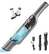 Zefiro Compact Powerful Cordless Handheld Vacuum, Rechargeable Portable Car Vacuum for Car &amp; Pet ...