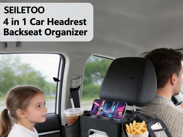 3-in-1 Car Backseat Organizer