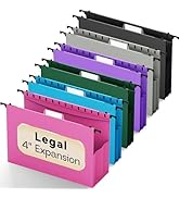 NORDUN Expandable Legal Size Hanging Folders Extra Capacity,Reinforced 4" Filing Folder Expanding...
