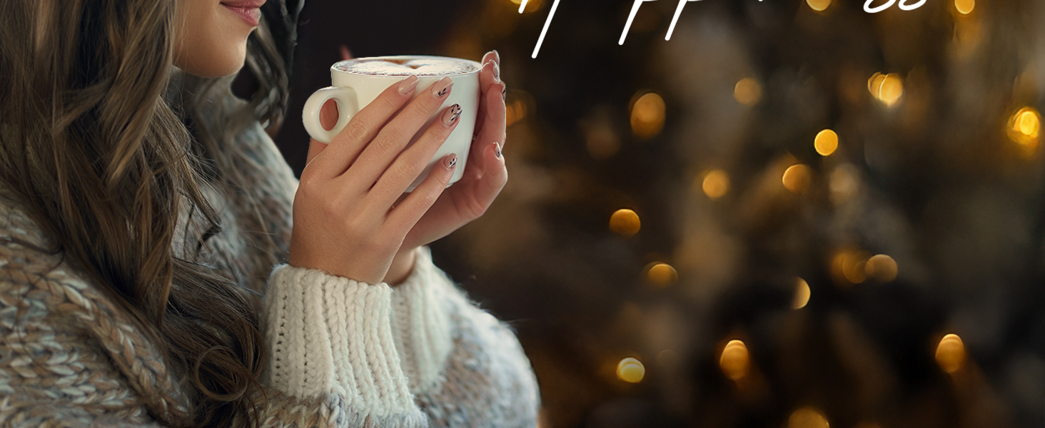 Portable electric milk frother, a perfect Christmas coffee gift for creamy lattes and hot drinks