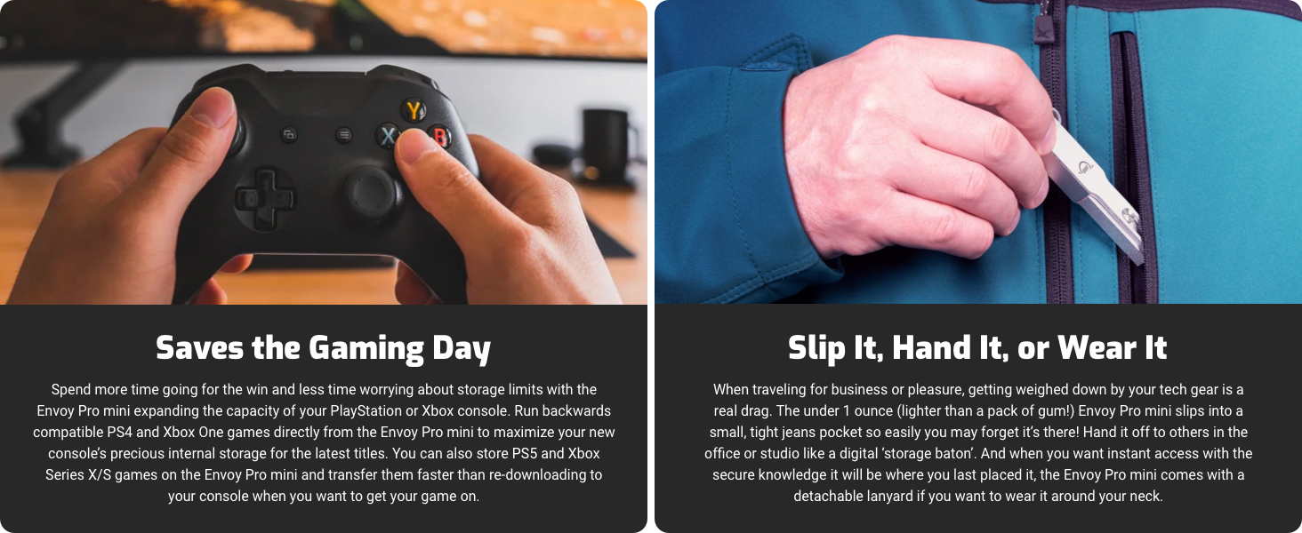 perfect for audio, photography, graphics, gaming, and general data storage/backup uses