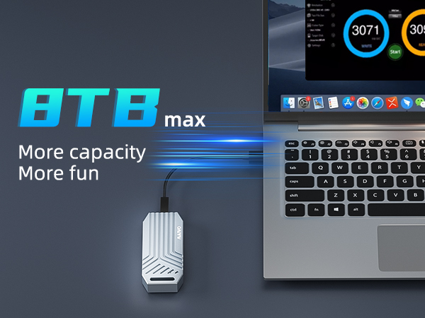 40Gbps M.2 NVMe SSD Enclosure USB4 Type-C to 2280 NVMe Enclosure