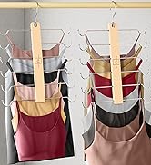 MORALVE European Beechwood Tank Top Hangers - 2 Pack - Space Saving Sports Bra Hanger for Closet ...