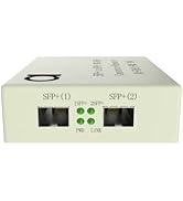 10G SFP+ to SFP+ Fiber to Fiber Media Converter - 10G OEO 3R Transparent Repeater - 2 x Standard ...