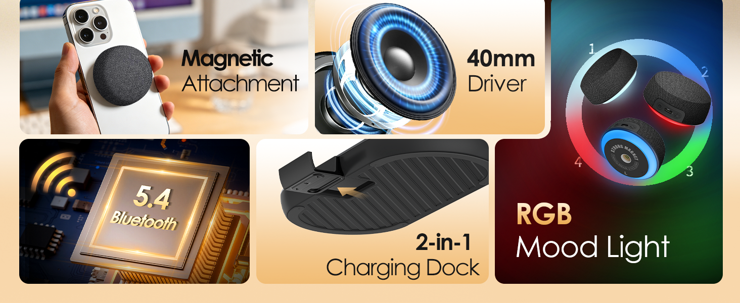 bluetooth speaker with magnetic