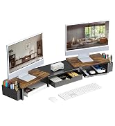 Dual Monitor Stand Wood