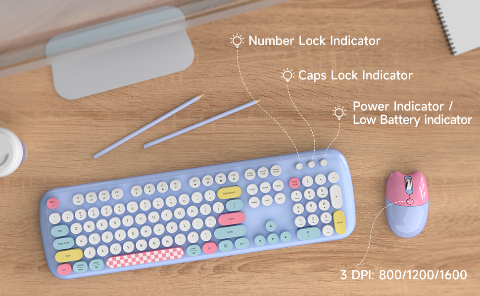 MOFII Wireless Keyboard and Mouse Combo