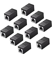 Ethernet Coupler Female to Female, 10 Pack in-Line Coupler for Cat8 Cat7 Cat6 Cat5 Cat5e Ethernet...