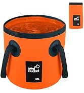 Car Wash Bucket 3.2 Gallon, Collapsible Bucket for Cleaning, Fishing Bucket with Handle for Car W...