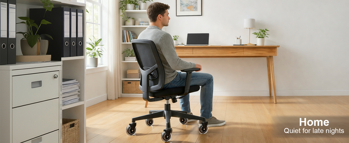 office chair wheels, quiet rolling for home office