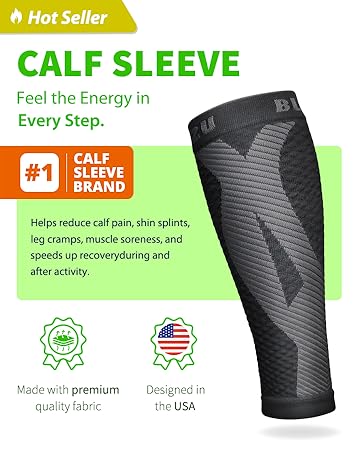 Calf Compression Sleeves for Men Women Footless Compression Socks Shin Splints Varicose Vein
