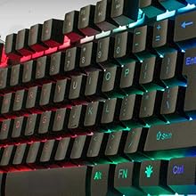 Orzly RX250 LED Backlit gaming keyboard for PC Desktop PS5 PS4 PlayStation Xbox Series One 