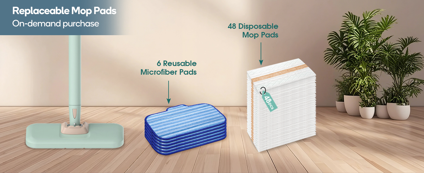 Microfiber mop cloth disposable mop pad replacement steam mop pads refills steam cleaner attachment