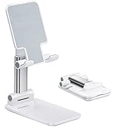 OGMAPLE Cell Phone Stand, Angle Height Adjustable Cell Phone Holder with Silicon Pad for Desk Ful...