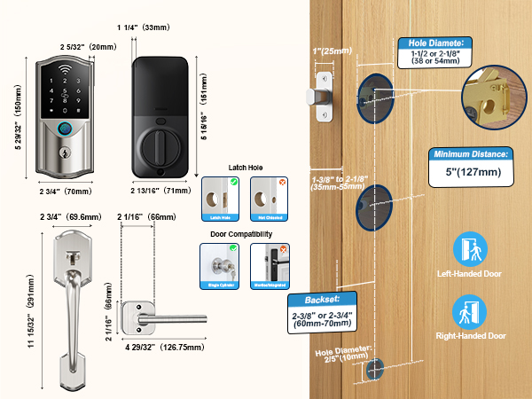 Door Lock Dimensions