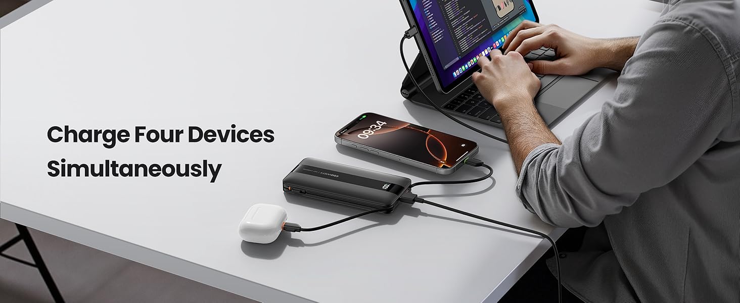 Charge Four Devices Simultaneously-Black