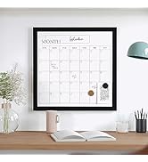 Martha Stewart Everette Magnetic Monthly Calendar Dry Erase Board with Included Dry Erase Marker ...