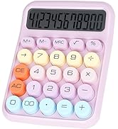 DANRONG Mechanical Switch Calculator with Big Buttons, Calculators Desktop, 12 Digits, Large LCD ...