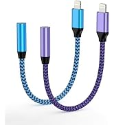 iPhone Headphone Adapter [Apple MFI Certified], Lightning to 3.5mm Audio Aux Jack Adaptor Braided...